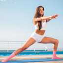 Ramede 8 Pairs Ballet Tie Non-slip Socks for Women Pilates Yoga Non-slip Colorful Tie Cotton Crew Socks for Barre Ballet Pilates Yoga Dancing