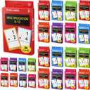 864 Pcs 24 Set Multiplication Flash Cards - Fractions, and Multiplication Flash Cards with Visual Aids Mastered & Review Sorting for Kids 3rd 4th 5th Grade or Homeschool Supplies
