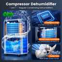 4500 Sq. Ft Dehumidifier, Max 80 Pint Dehumidifier for Basement, Compressor Dehumidifiers for Home with Drain Hose, Smart Humidity Control, Energy Efficient, Quiet for Bedroom, Large Rooms.