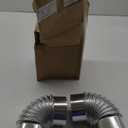 4 Inch 90 Degree Galvanized Dryer Elbow Vent Tube Connector Dryer Vent Elbow Connector Dryer for 4" HVAC Duct Ducting Pipe Hose Ductwork (2 Pcs)