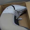 Reading Pillow for Sitting in Bed,22" H Back Support Pillow for Sitting up,Back Rest & Lumbar Support Pillows with Arms, Bed Rest Chair Cushion,Chaise Lounges Reclining,Gaming,Work,Resting(Grey&Blue)