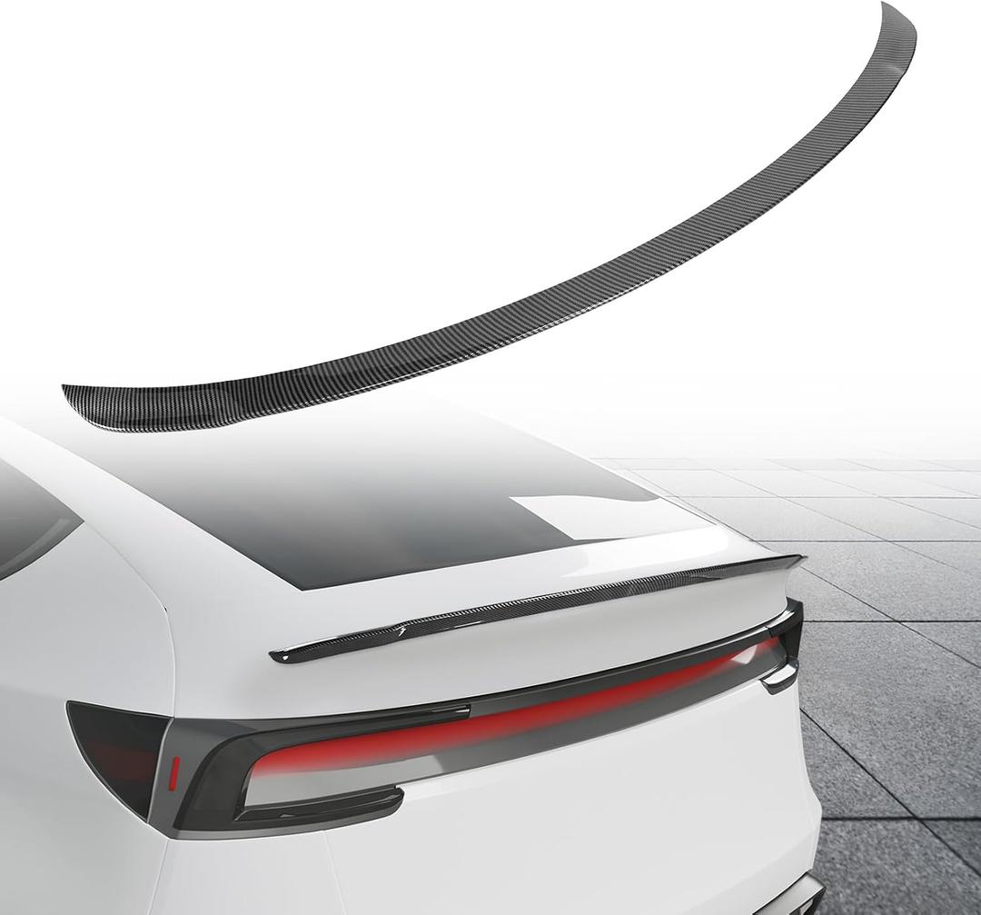 Spoiler Fit for Tesla Model Y Juniper 2025 2026, Rear Spoiler Wing ABS OEM Rear Trunk Lip Sporty Appearance Model Y Accessories, Glossy Carbon Fiber
