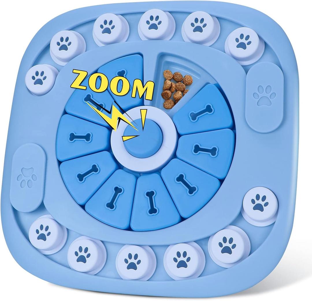 Dog Puzzle Toys - Treat Dispensing Dog Enrichment Toys for IQ Training & Brain Stimulation - Interactive Mentally Stimulating Toy - Gifts for Puppies, Cats, Dogs (Level 2-XL Blue)