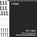 Large Sound Dampening Blanket,96" x 80" Sound Absorbing Studio Blanket,Noise Cancelling Studio Acoustic Blanket Curtain/Light Blocker/Moving Blanket