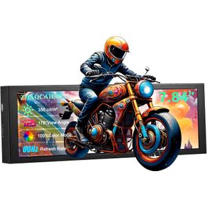 7.84 Inch HD Mini Monitor 1280x400 IPS Stretched Bar LCD Display with Casing for Computer Laptop Speed Temperature Aida64 CPU GPU Monitoring Secondary Screen
