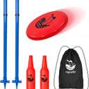 ropoda Outdoor Games -Upgraded Flying Disc Game Set with Reinforced Ground Spike(Includes 2 Extra), Portable Disc Toss Game for Lawn and Beach with Thicker Pole, 2in-Pro