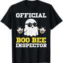 Halloween Boo Official Bee Inspector Funny Costume Men Women T-Shirt, Medium