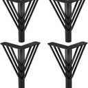 Osring 10 Inch Furniture Leg Black Triangle Shaped Hairpin Furniture Table Feet 4pcs, Heavy Duty Metal Coffee Table Legs for Sofa Dresser Cabinet
