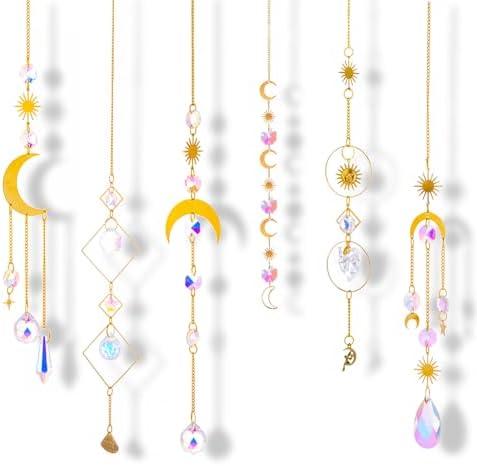 12 Pieces Colorful Suncatcher Crystal Balls with Prism Rainbow Maker, Sun Catcher Ornament with Chain for Window Home Garden Decor, Christmas Wedding Party Decoration.