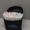 Caliart Pastel Markers, 61 Colors Dual Tip Art Markers Sketch Pens Permanent Alcohol Based, with Case for Adults Artists Drawing Illustration Sketching Coloring