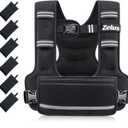 ZELUS Weighted Vest for Women Men, 4-10lb Curve-Fit Ergonomic Design Adjustable Workout Vest with 6 Iron Sand Bags, SGS-Certified Rucking Vest for Strength Training & Cardio Workouts