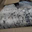 10x14 Area Rugs Washable Rug: Large Vintage Abstract Living Room Rug Soft Anti-Skid Thin Carpet Indoor Floor Stain Resistant Carpets for Bedroom Dining Farmhouse Nursery Home Office Beige Black