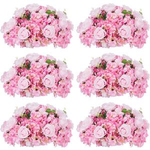 Pink Flowers Balls for Centerpieces: 6 PCS 15.7" Diam Flower Centerpieces for Tables in Wedding Reception Decorations Arrangement for Party Celebration Planners