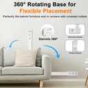 Electrical Outlet Extender Stick - Features USB-A, USB-C and 2 AC Outlets, Extends 22"-34", Rotates 360° Access Hard-to-Reach Outlets, Wall Plug Power Socket Expander Nightstands, Sofa, Desks and More