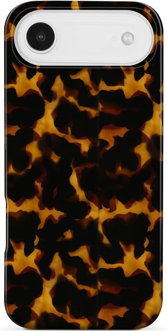 Compatible with iPhone 17 Air Case, Trendy Tortoise Shell Cute Soft Slim TPU Shockproof Aesthetic Protective Phone Case Cover for Women Girls 6.6"