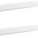 Modern Floating Shelf Wall Mounted Heavy Duty for Living Room Bedroom Bathroom, 19.7 Inch, White, 2 Pack
