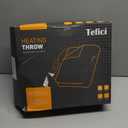 Tefici Electric Heated Blanket Throw, Super Cozy Soft 2-Layer Flannel 50" x 60" Heated Throw with 6 Heating Levels & 4 Hours Auto Off, Machine Washable, ETL&FCC Certified, Home Office Use,Grey