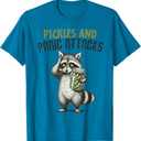 Pickles And Panic Attacks Funny Raccoon T-Shirt XL