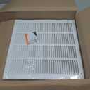 EZ-FLO 16 x 16 Inch (Duct Opening) Return Air Vent Cover for Wall or Ceiling, Solid Steel Return Air Grille, HVAC Vent Cover, White, 61641