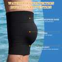 4 Pcs Waterproof PICC Line Shower Cover Line Sleeve Cover for Upper Arm in Neoprene, Usable for Sea or Pool Bathing, Shower Sleeve for Glucose Sensors, Black (L)