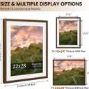 22x28 Picture Frame Set of 2, Wood Frame with Real Glass, Wide Border, 22X28 in