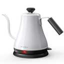 HadinEEon Electric Gooseneck Kettle, White 