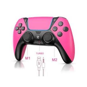 YMIR Wireless Controller Compatible With P4/PC/Steam/TV, Pink/Black
