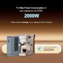 2000W Step Up Transformer 110v to 220v Converter, Heavy Duty Voltage Converter 110v-120v to 220v-240v with Dual Outlets, Overload Protection & Ultra-Quiet for Home Appliances, Grey Blue