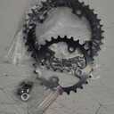 BUCKLOS 64/104 BCD Bike Chainring Set with Pin, Steel CNC Alloy Double/Triple MTB Chainring 22T 24T 26T 32T 38T 42T 44T 4 Bolts Mountain Bicycle Chainrings 8 9 10 Speed Compatible