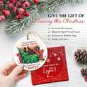 2 x Funny Cat Christmas Ornament 2025 - Black Cat Gifts for Women, Men, Friends, Family, Ceramic Pet Ornament for Christmas Tree, Animal Lover Gifts for Pet Mom, Sister, Holiday White Elephant Gift Idea