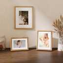 Dreamland 5x7 Picture Frame, Oak Wood 5 by 7 Frames for Tabletop & Wall Display, 5x7 Picture Frame Matted to 4x6, Rustic Wood Photo Frames with Tempered Glass (USA-Sourced White Oak Wood)