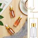 Didaey 100 Pcs Mini Glass Oil Dropper Bottle Bulk, Clear Essential Small Empty Bottles Sample Containers Perfume Liquid Vials with Cap for Traveling (15 ml,Gold)