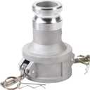 Camlock Fittings Type DA 3" Female Camlock x 2" Male Camlock Cam and Groove Hose Fittings, Aluminum Material, Reducer, 125PSI