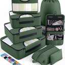 Veken 7 Set Packing Cubes for Travel Essentials, Suitcase Organizer Bags in 4 Sizes, Carry-On Luggage Accessories with Large Laundry & Hanging Toiletry Bag, Must-Have for Airplane, Road Trip & Camping