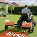 VEVOR Tow Behind Plug Aerator, 40 in Lawn Spike Aerator with Universal Hitch, 150lbs Weight Capacity, Heavy Duty & Rust-Resistant, Pull Behind Aeration Tool with Tray for Farmland & Garden Tractors