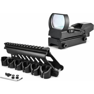 GOTICAL Side Saddle Shotgun Shell Holder V2 | Compatible with Mossberg 500/590/Maverick 88/Shockwave Series Shotguns 12 Ga 6-Shell Holder (Black)