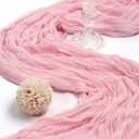 4 Pack 10FT Pink Cheesecloth Table Runner 120 Inch Long Gauze Rustic Boho Spring Cheese Cloth Table Runner Sheer Fabric Decorations for Holiday Party Wedding Banquet Bridal Baby Shower Dcor