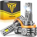 FAHREN H11/H8/H9 Light Bulbs, 70,000LM Super Brighter, 1:1 Design Plug N Play, H16 Low Beam 6500K Cool White, IP68 Waterproof, 10 Years Long Life with Cooling Fan, Pack of 2