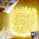 Fairy Lights Plug in,330 Ft 800LED Waterproof Christmas String Lights Outdoor,Diamond Garden Lights with Remote for Halloween Party Yard Patio Decor(Warm White)