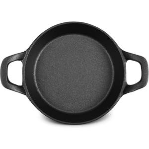 Mini Cast Iron Skillets 6.3 x 6.3 x 1.5 Inch Cast Iron Pan Small Ramekin Set Black Casserole Dish Cookware Oven Safe Mini Skillets for Kitchen Indoor Outdoor Picnic (1 Pack)