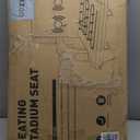 HOPERAN Massage Heated Stadium Seats for Bleachers with Back Support & Lumbar Pillow, 3 Level Heating & 6 Modes Massage Portable Heated Stadium Chairs for Bleachers (21" Regular, 1pc Black)