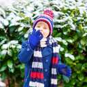 Geyoga 2 Pairs Kids Ski Gloves Waterproof Winter Mittens Warm Gloves Snow Mittens for Children