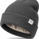 Satin Lined Beanie for Women Men, 3-Layer Warm Slouchy Winter Hat, Valentines Day Gifts for Him Her, Gift Box Card Included