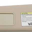 Dasbecan Front Left Driver Side Sun Visor with Light Compatible with Toyota Highlander 2008-2013 74320-48180-E0 (Beige)