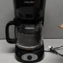 Mueller 12-Cup Drip Coffee Maker - Borosilicate Carafe, Auto-Off, Reusable Filter, Anti-Drip, Keep-Warm Function, Clear Water Level Window Coffee Machine, Kitchen Essentials & Accessories (Black)