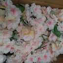 BINCUE Artificial White Cherry Blossom Tree Fake Tree Cherry Blossom Decor Fake Flowers Faux Flowering Tree White Flowers Floral Artificial Plants for Indoors Outdoors Room Home Decor Gift 5.74FT