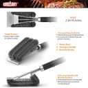 GRILLART Grill Brush and Scraper with Deluxe Handle, Safe Wire Grill Brush BBQ Cleaning Brush Grill Grate Cleaner for Gas Infrared Charcoal Porcelain Grills, BR-8529