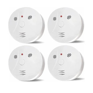 Putogesafe 4 Pack Combination Smoke and Carbon Monoxide Detector Battery Operated, Travel Portable Photoelectric Fire&Co Alarm for Home, Kitchen