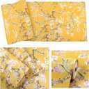 Blooming Wall Van Gogh Almond Blossom Yellow Wallpaper Featuring Vintage Floral Wallpaper Wallcovering for Elegant Artistic Mural in Bedroom and Living Room Decor (Paste Required)