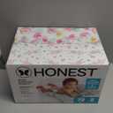 The Honest Company Comfort Dry Disposable Daytime Diapers, Hypoallergenic, Fragrance-Free, Sensitive Skin, Rose Blossom + Tutu Cute, Club Box Size 2 (1218 lbs), 72 Count